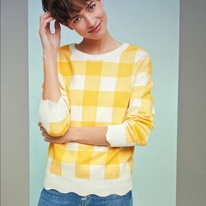 Anthropologie Classic Check Pullover by Moth